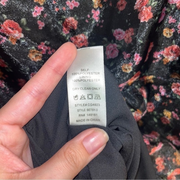 Buddy Love Puffy Sleeve Mini Floral Dress Size X-Small - Picture 5 of 8